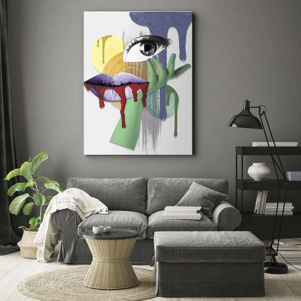 Impression sur toile - Image sur toile - Un portrait déconstruit - 65x120 cm