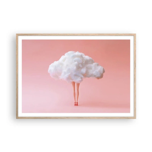 Affiche dans un chêne clair - Poster - Douce promesse - 100x70 cm