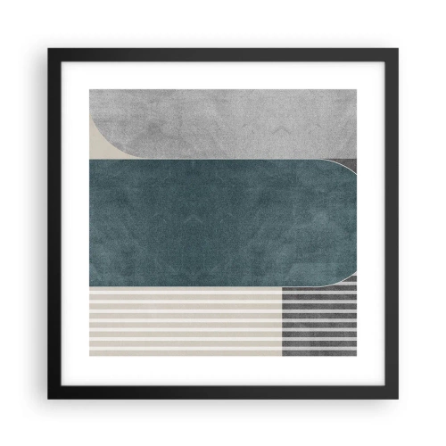Affiche dans un cadre noir - Poster - Composition de niveaux - 40x40 cm