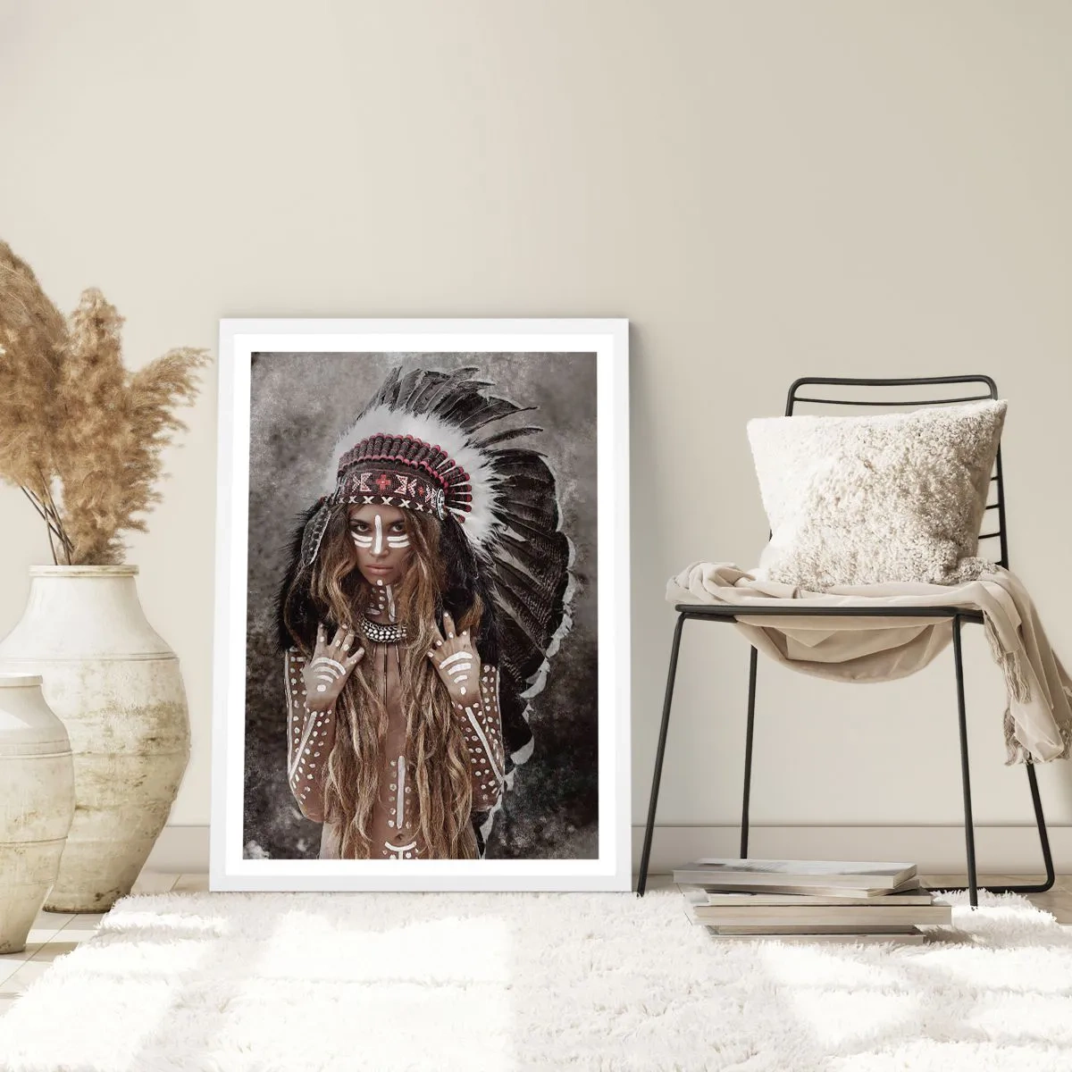 Affiche dans un cadre blanc - Poster - Secret de la force de la tribu - 70x100 cm