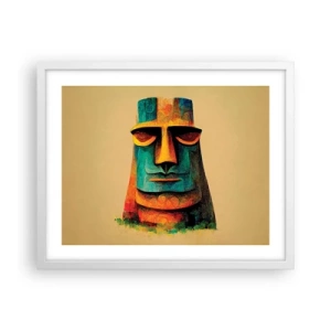 Affiche dans un cadre blanc - Poster - Statuesque et sympathique - 50x40 cm