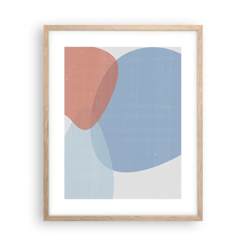 Affiche dans un chêne clair - Poster - Relations pastel - 40x50 cm