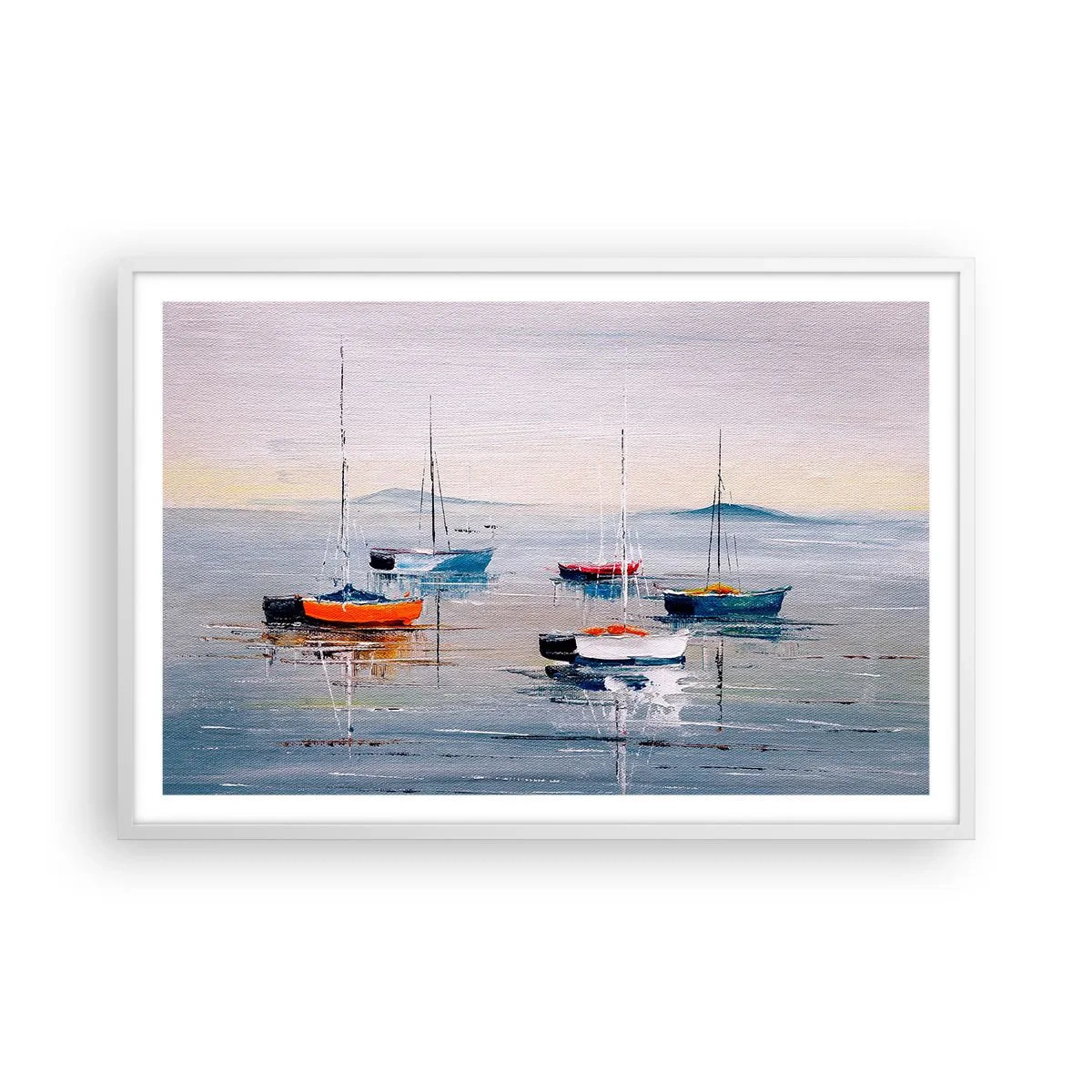 Affiche dans un cadre blanc - Poster - Un repos bien mérité - 91x61 cm