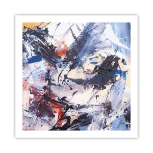 Affiche - Poster - La danse folle de l'abstrait - 60x60 cm