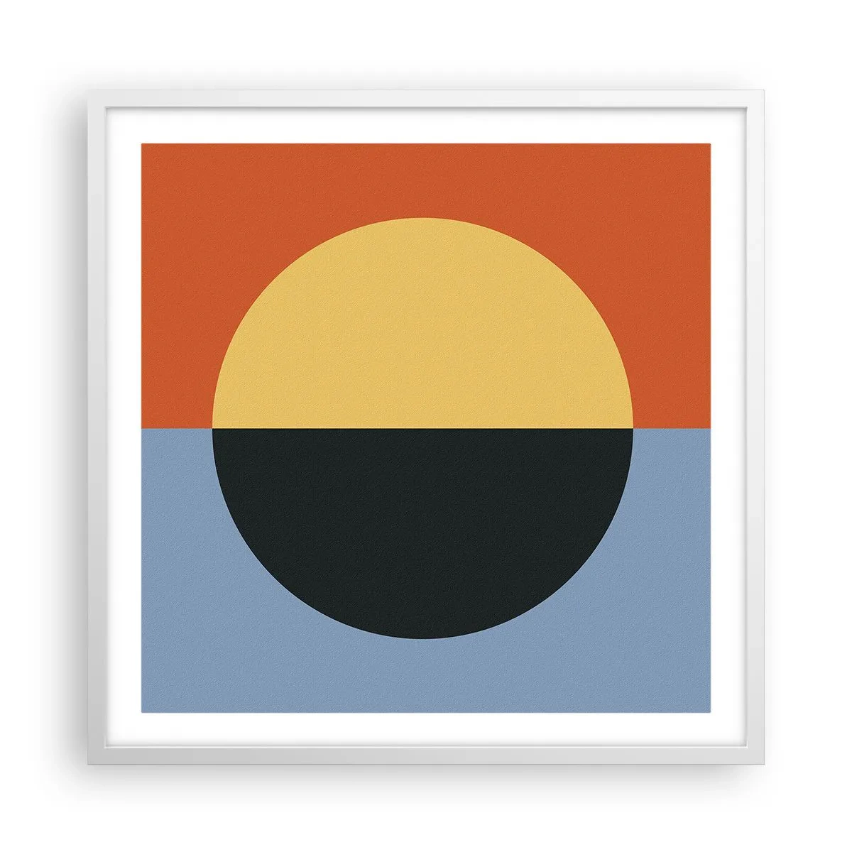 Affiche dans un cadre blanc - Poster - Composition de chaleur et de fraîcheur - 60x60 cm