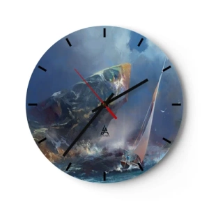 Horloge murale - Pendule murale - Celui qui est courageux, gagne - 40x40 cm