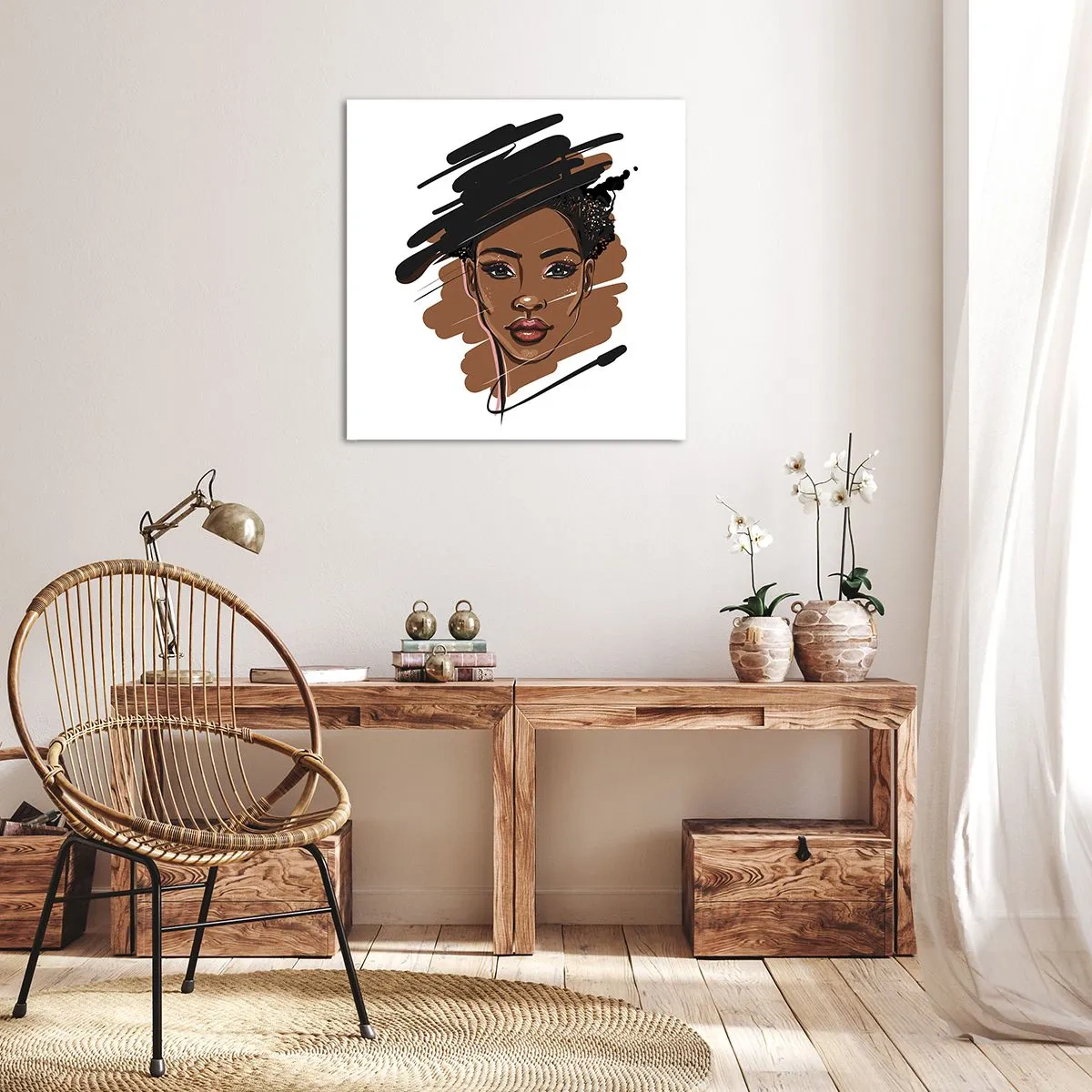 Impression sur toile - Image sur toile - Doux comme le chocolat - 40x40 cm