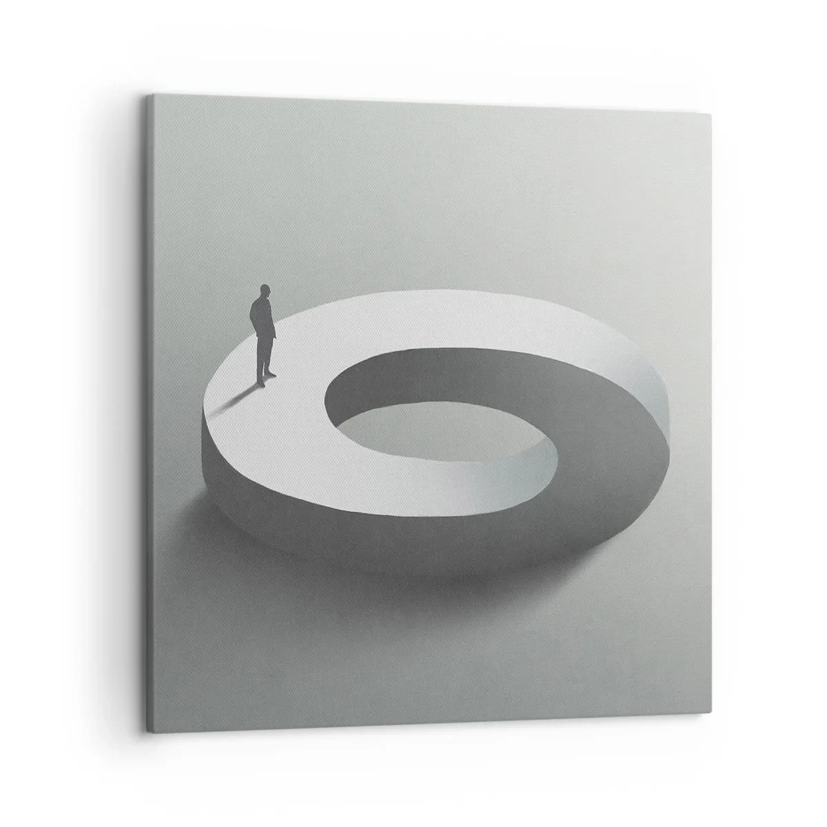 Impression sur toile - Image sur toile - Et sois intelligent ici - 50x50 cm