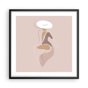 Affiche dans un cadre noir - Poster - Être une dame - 50x50 cm