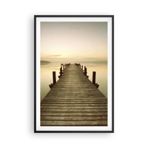 Affiche dans un cadre noir - Poster - L'aube, les premières lueurs, le jour  - 61x91 cm