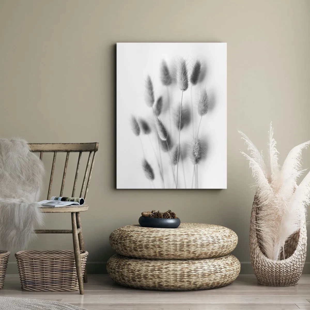 Impression sur toile - Image sur toile - Son herbe duveteuse - 65x120 cm