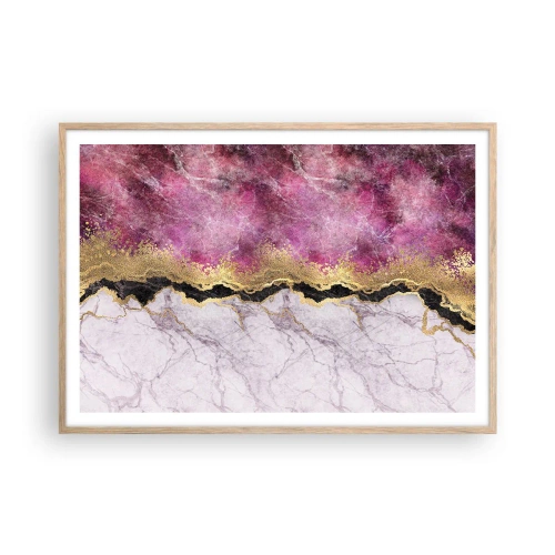 Affiche dans un chêne clair - Poster - À la frontière - 100x70 cm