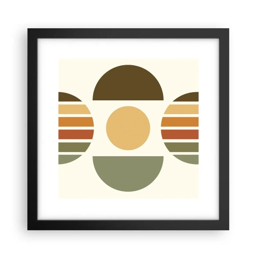 Affiche dans un cadre noir - Poster - Dans les coulaurs de la terre - 30x30 cm