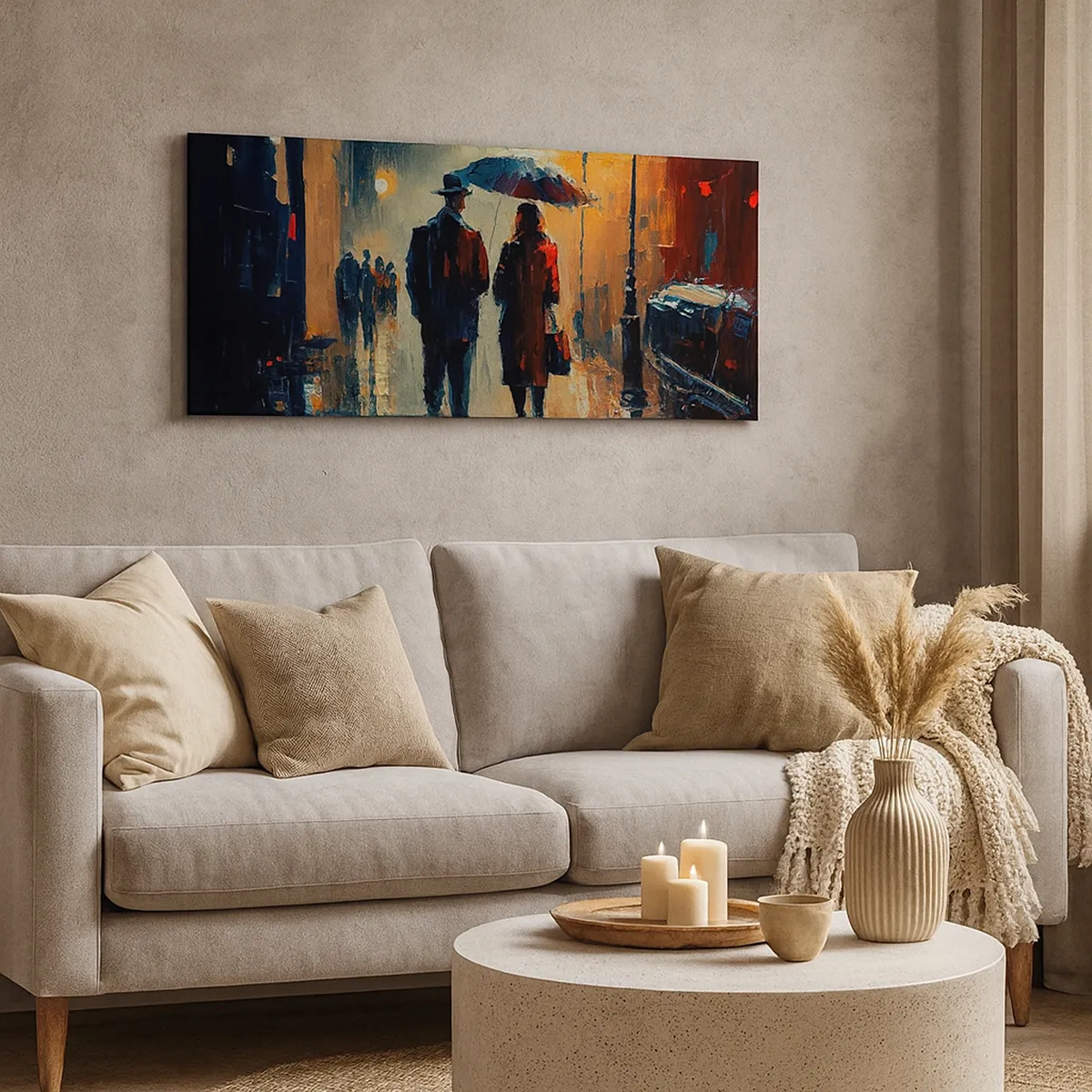 Impression sur toile - Image sur toile - Histoire d'amour urbaine - 30x30 cm