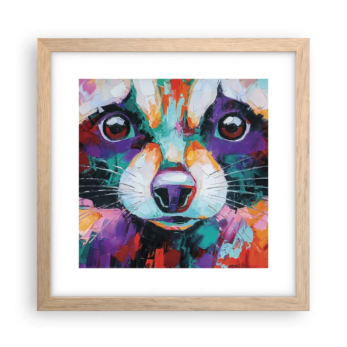 Affiche dans un chêne clair - Poster - Uniquement de belles émotions - 30x30 cm