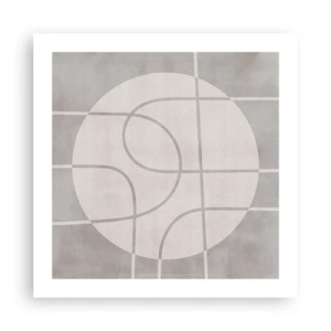 Affiche - Poster - Circulaire et tout droit - 50x50 cm