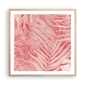 Affiche dans un chêne clair - Poster - Concept de rose - 60x60 cm