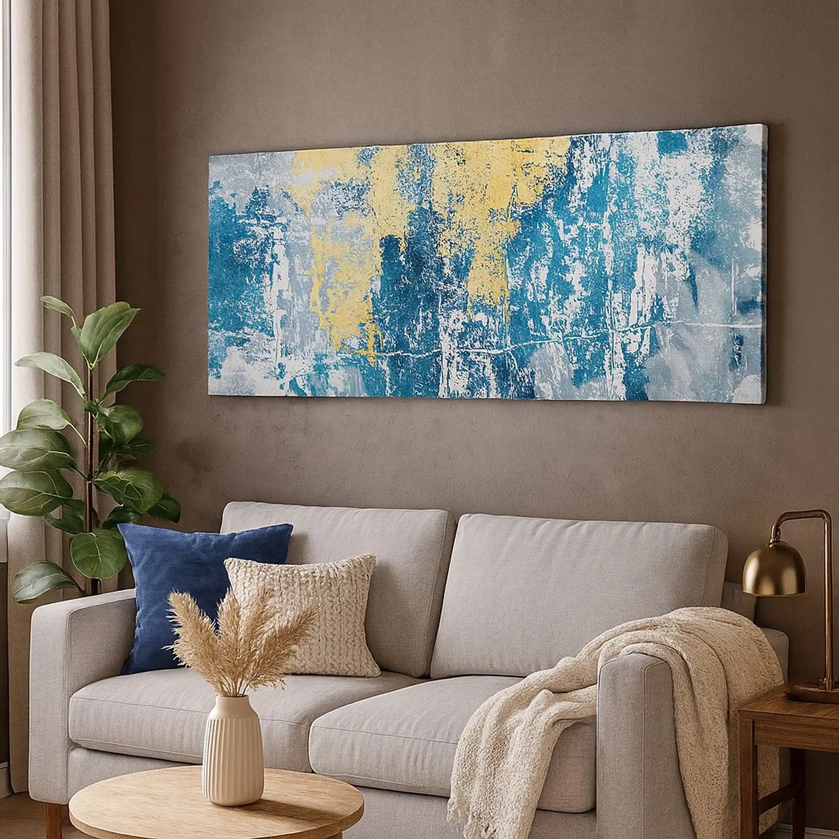 Impression sur toile - Image sur toile - Abstraction du temps - 100x40 cm