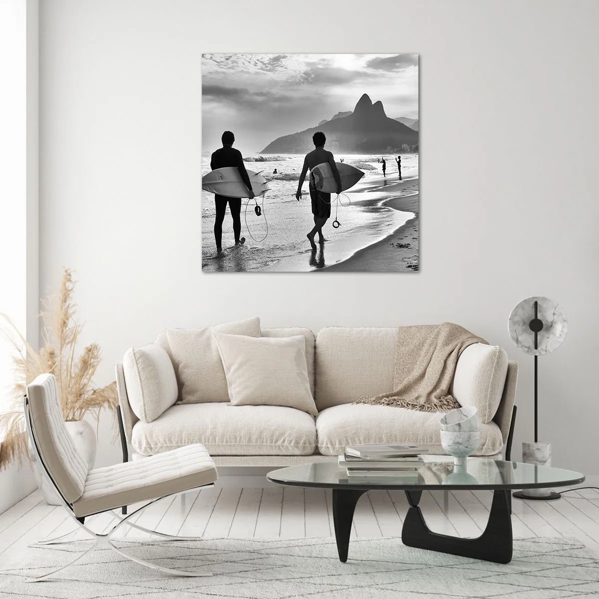 Impression sur verre - Image sur verre - Samba sur une vague - 60x60 cm