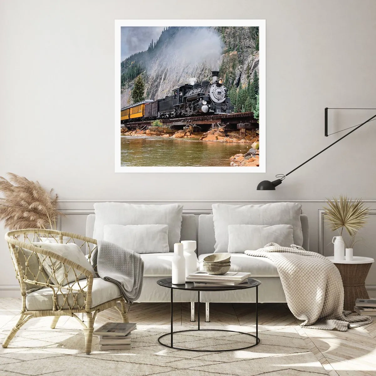 Affiche - Poster - Et lui jusqu'où? Jusqu'où? - 30x30 cm