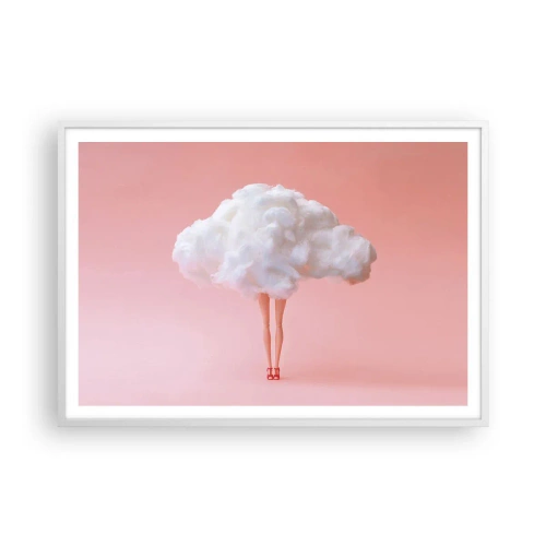 Affiche dans un cadre blanc - Poster - Douce promesse - 100x70 cm