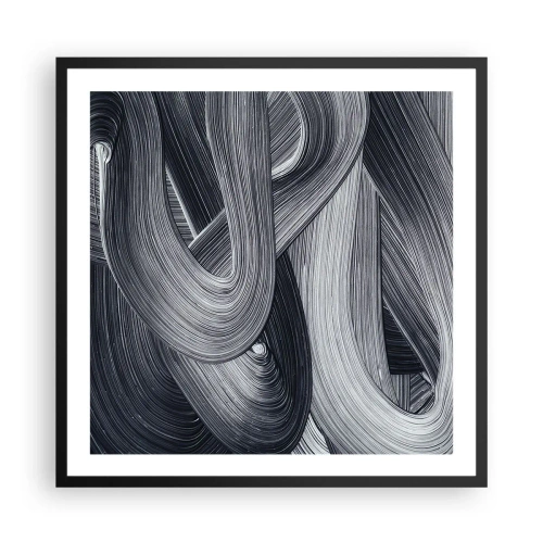 Affiche dans un cadre noir - Poster - La fluidité de la réalité - 60x60 cm