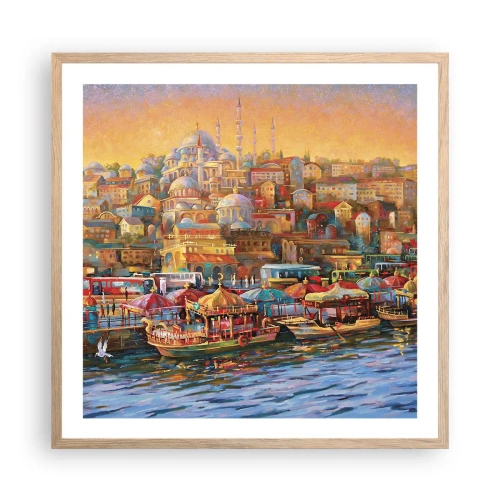 Affiche dans un chêne clair - Poster - Conte d'Istanbul - 60x60 cm