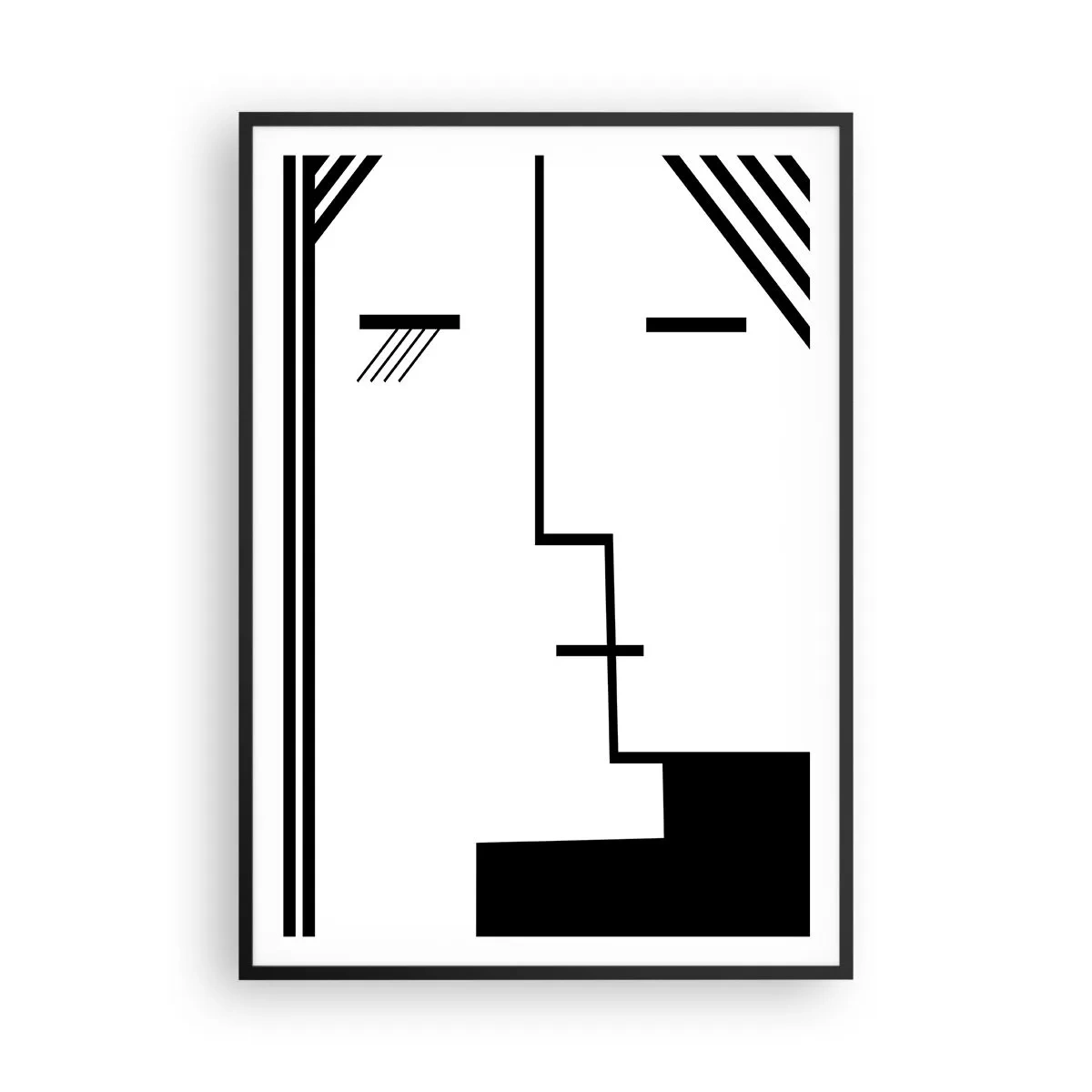 Affiche dans un cadre noir - Poster - Juste un baiser - 70x100 cm