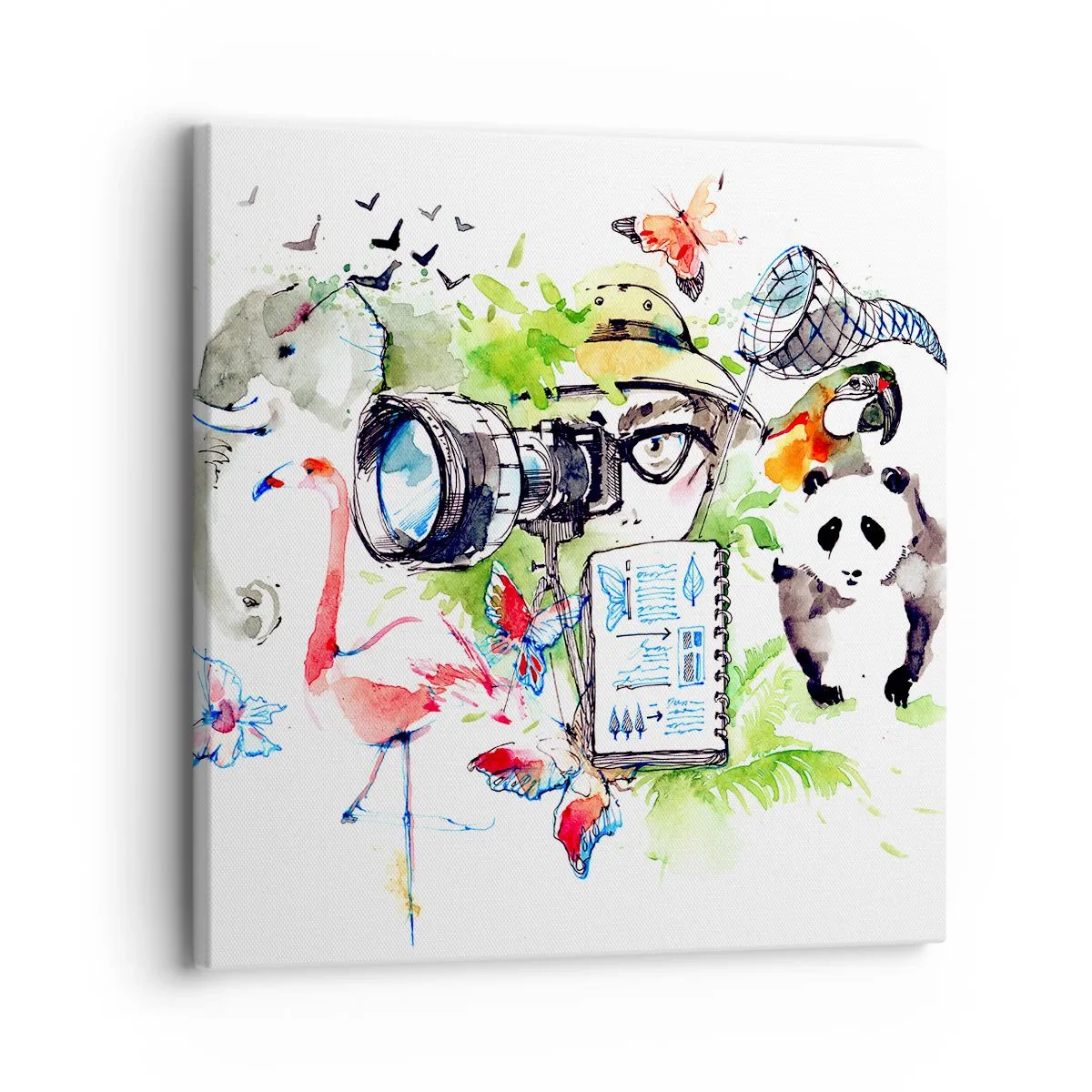 Impression sur toile - Image sur toile - Dans l'objectif d'un voyageu - 30x30 cm