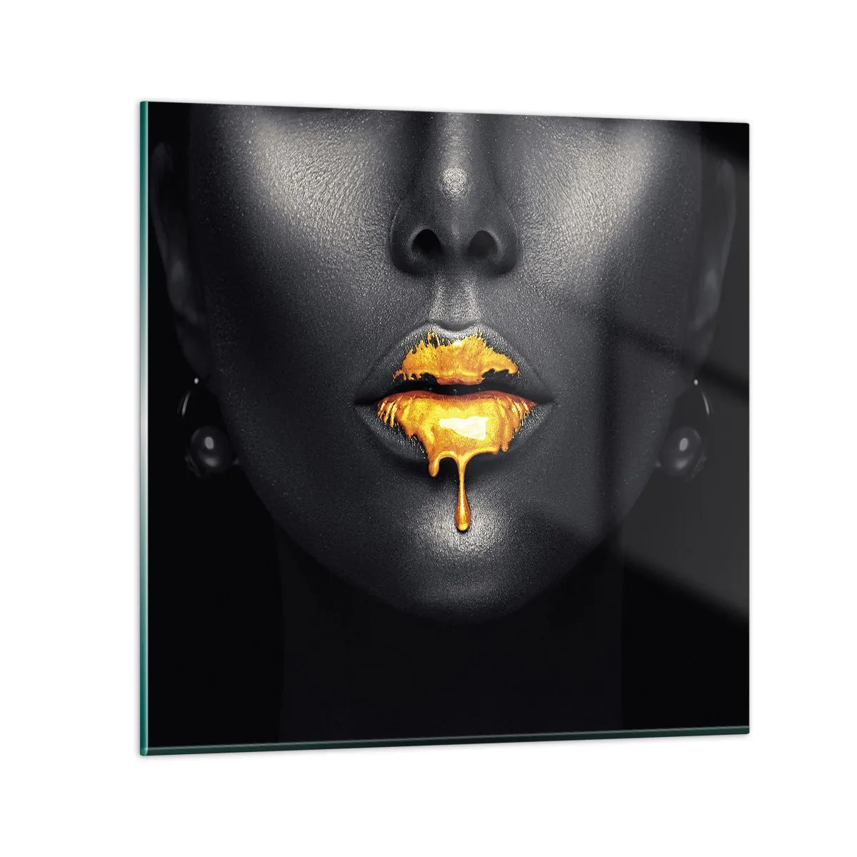 Impression sur verre - Image sur verre - Bouche d'or - 60x60 cm