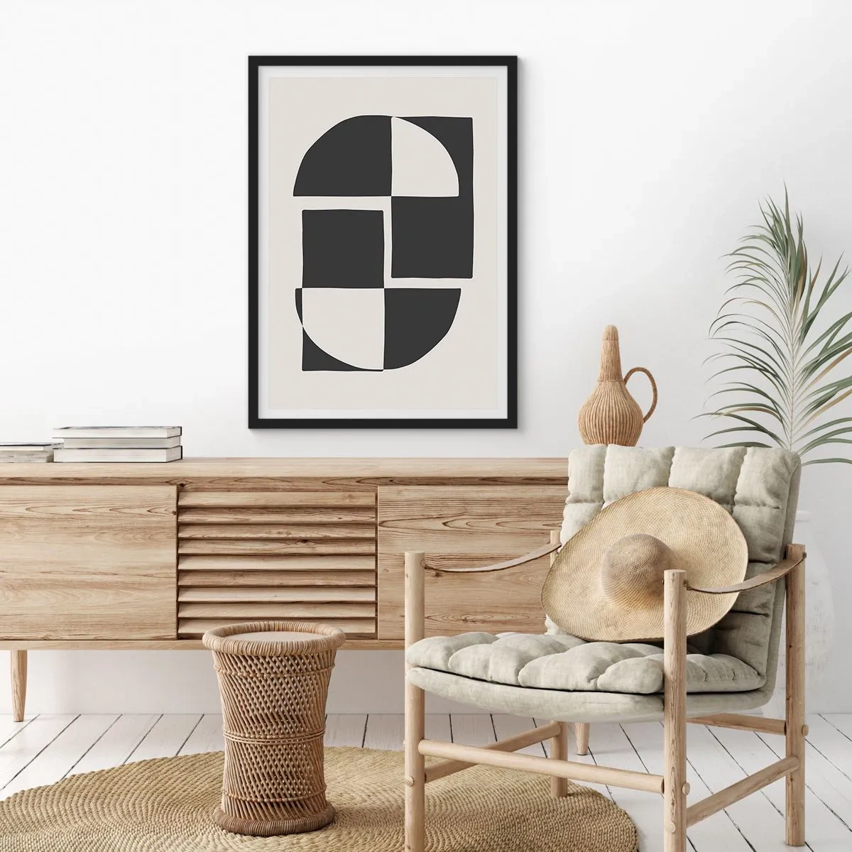 Affiche dans un cadre noir - Poster - Antithèse - Synthèse - 40x50 cm