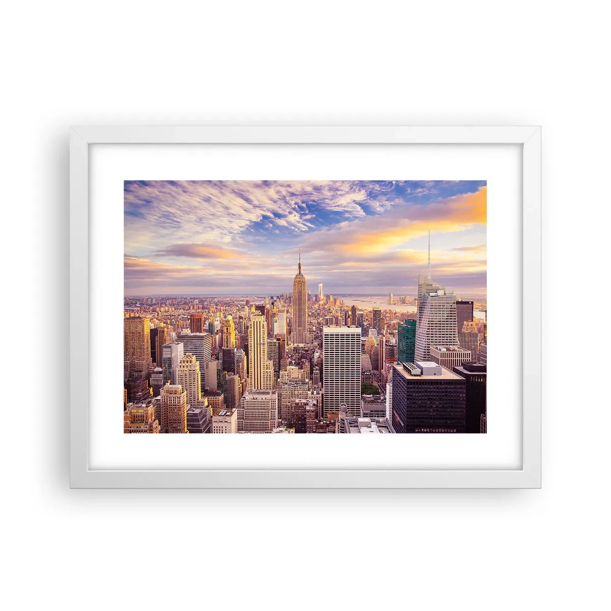 Affiche dans un cadre blanc - Poster - Atteindre les nuages eux-mêmes - 40x30 cm