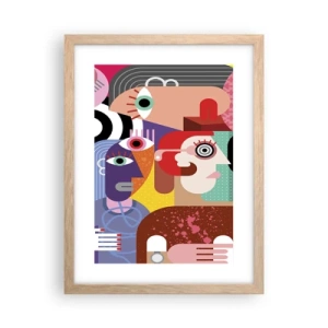 Affiche dans un chêne clair - Poster - Nous par M. Picasso - 30x40 cm