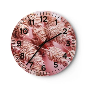 Horloge murale - Pendule murale - Une cascade florale en rose - 30x30 cm