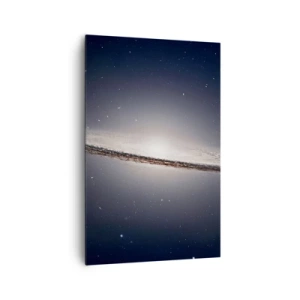 Impression sur toile - Image sur toile - Une galaxie spirale sur fond d'espace étoilé - 80x120cm - Il y a bien longtemps, dans une galaxie très lointaine… - Décoration murale moderne pour le salon et la chambre ARTTOR