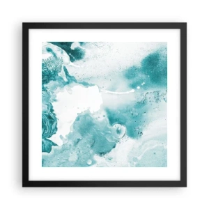 Affiche dans un cadre noir - Poster - Marécage bleu - 40x40 cm