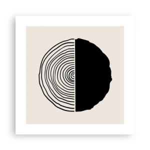 Affiche - Poster - Moitié-moitié - 40x40 cm