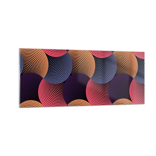 Impression sur verre - Image sur verre - Dans un rythme circulaire - 100x40 cm