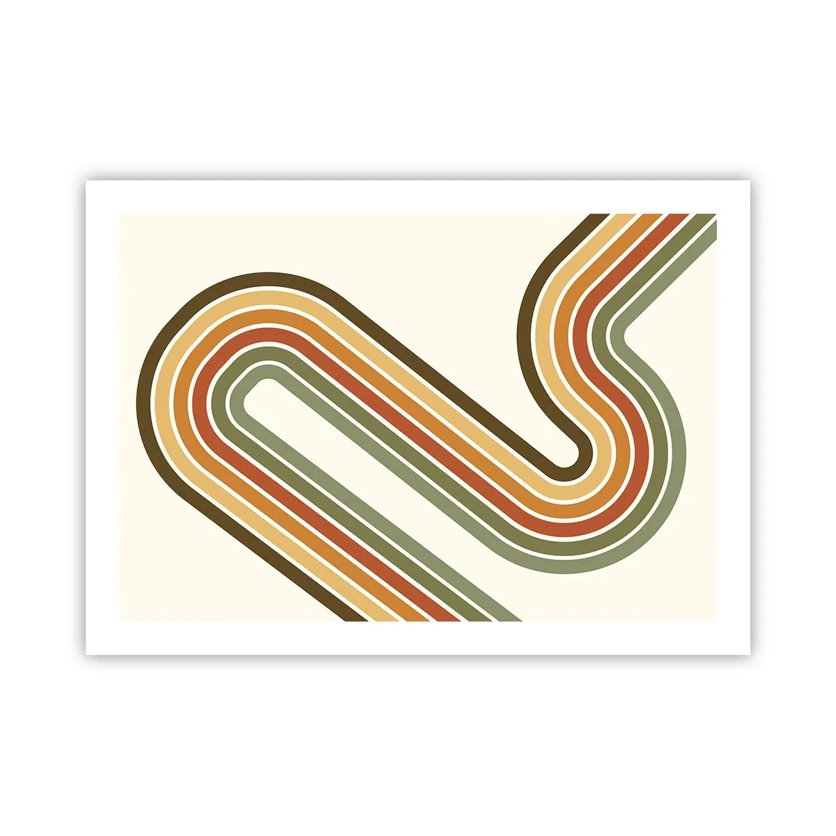 Affiche - Poster - En zig zag vers le but - 70x50 cm