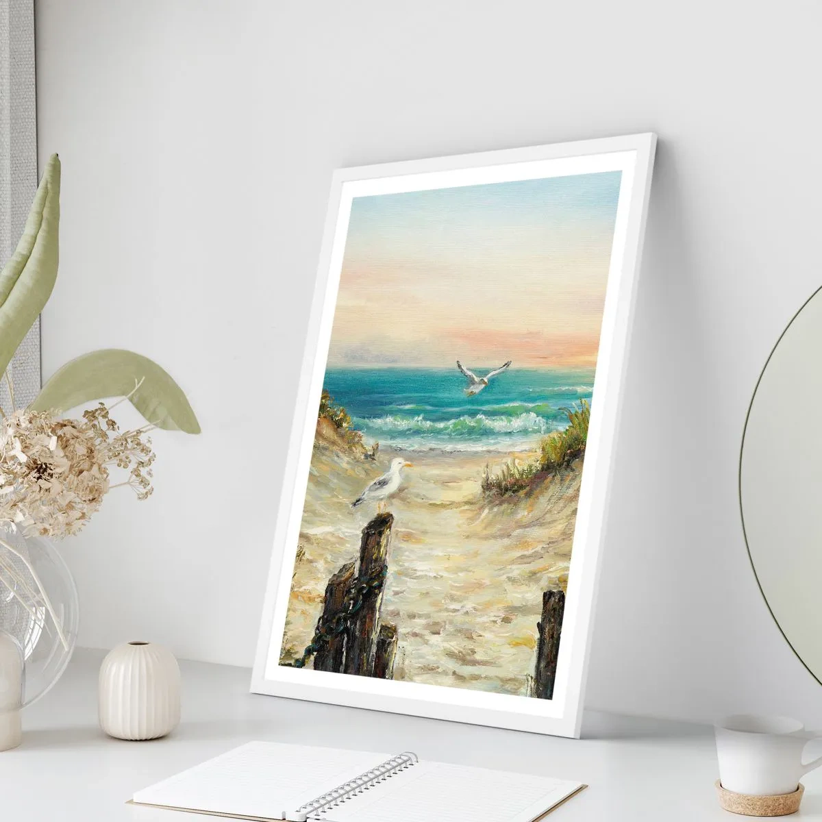 Affiche dans un cadre blanc - Poster - Retraite au calme - 70x100 cm