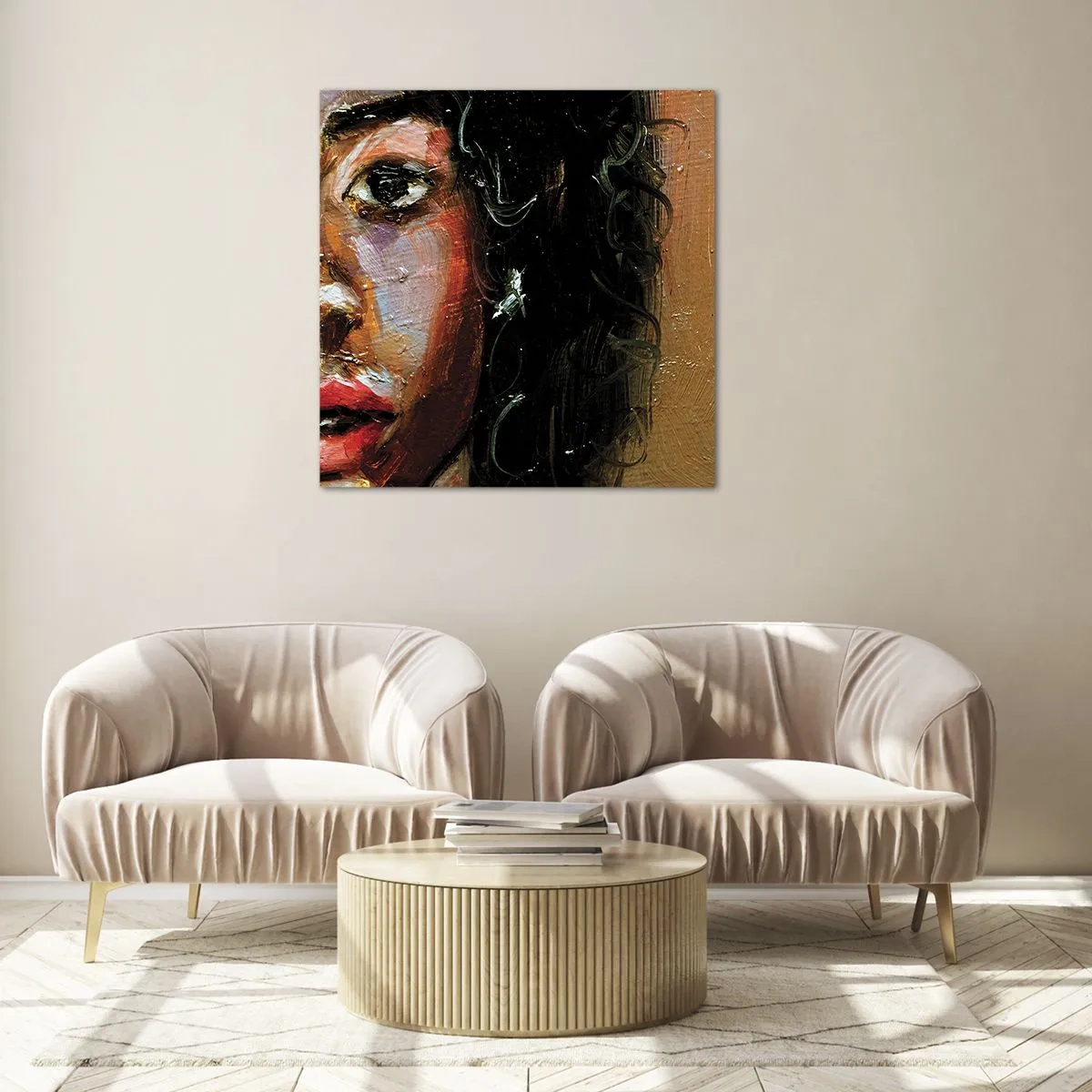 Impression sur verre - Image sur verre - Noir et brillant - 50x50 cm