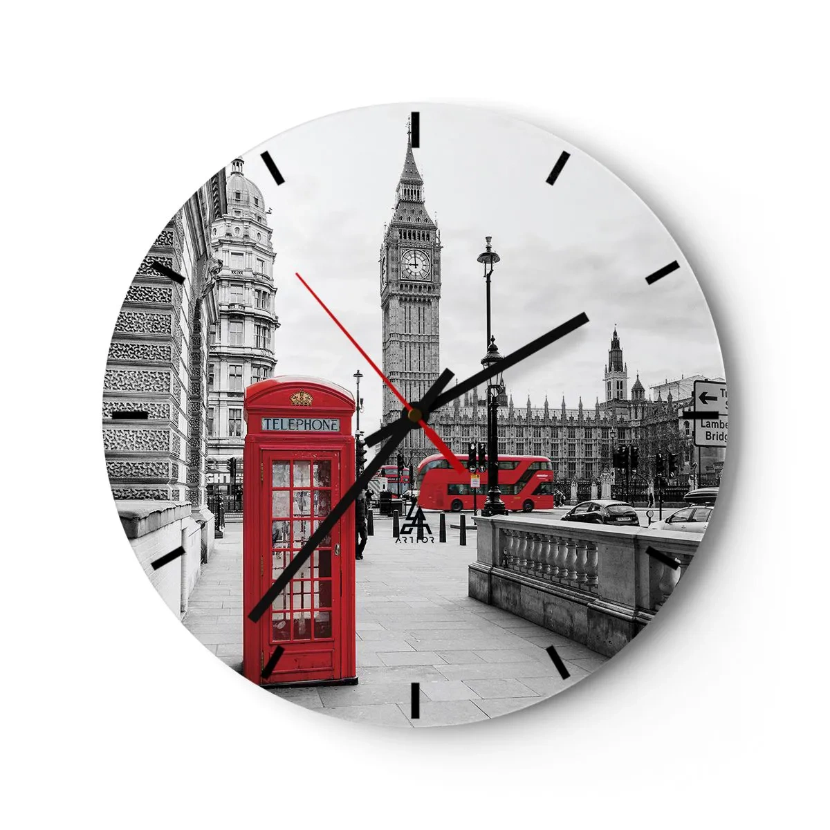 Horloge murale - Pendule murale - Sans aucun doute Londres - 40x40 cm