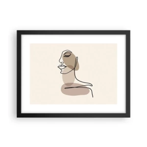 Affiche dans un cadre noir - Poster - S'écouter - 40x30 cm