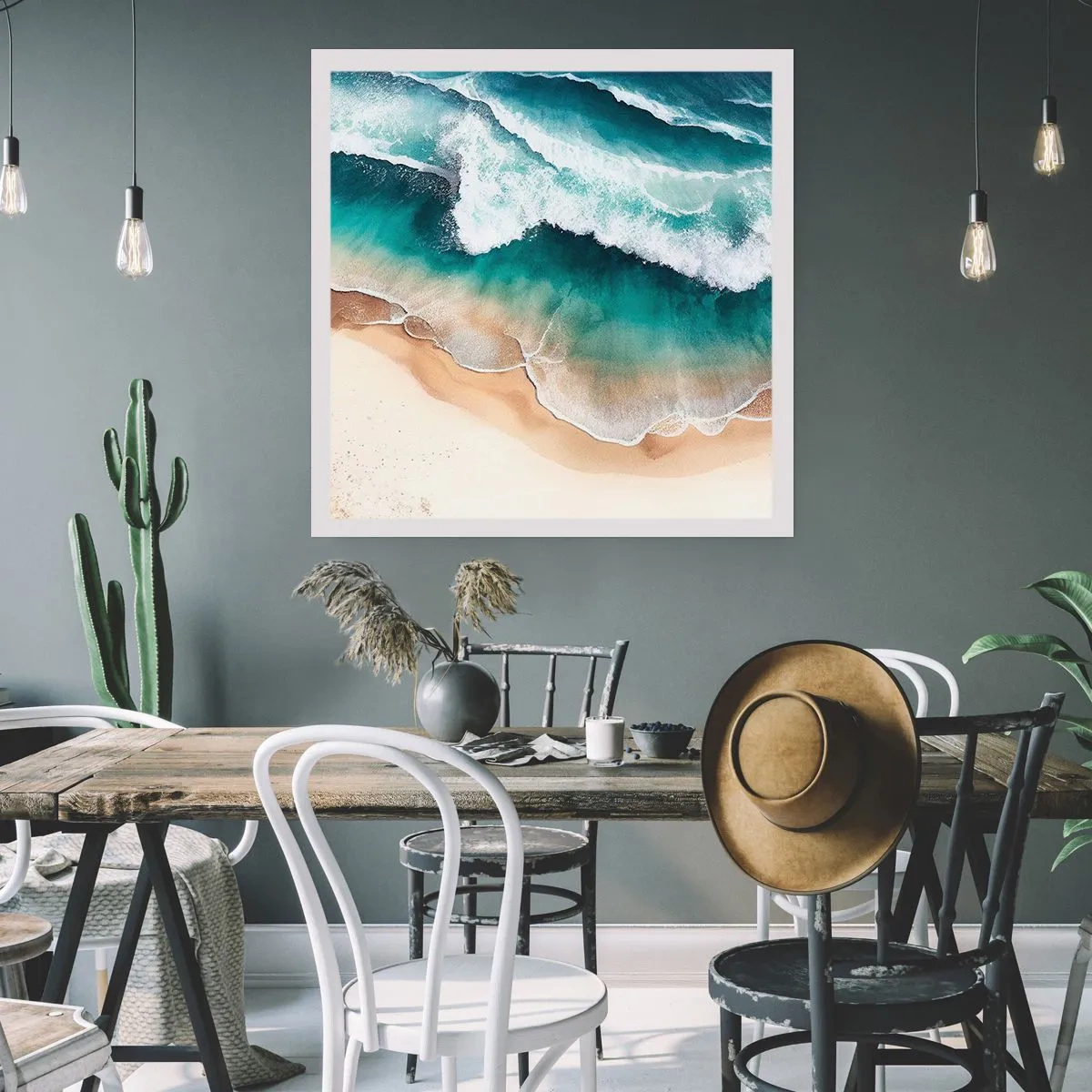 Affiche - Poster - La rencontre éternelle - 60x60 cm