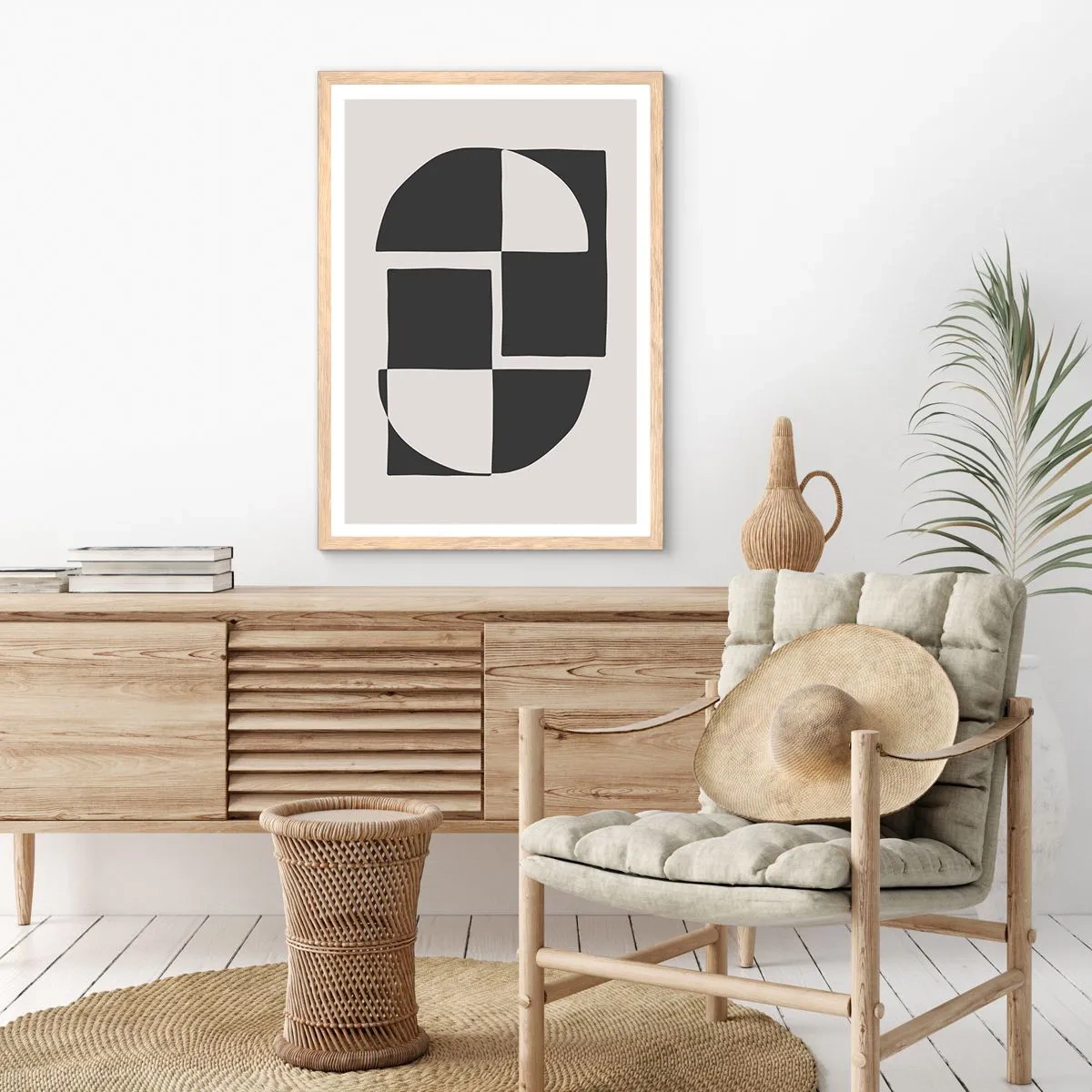 Affiche dans un chêne clair - Poster - Antithèse - Synthèse - 30x40 cm