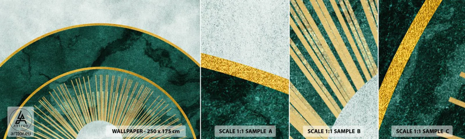 Échantillon De Papier Peint Standard Eco - Un autre système solaire - Art Déco, Moderne, Abstraction - 100x30 cm