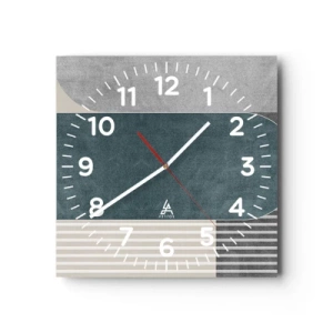 Horloge murale - Pendule murale - Composition de niveaux - 40x40 cm