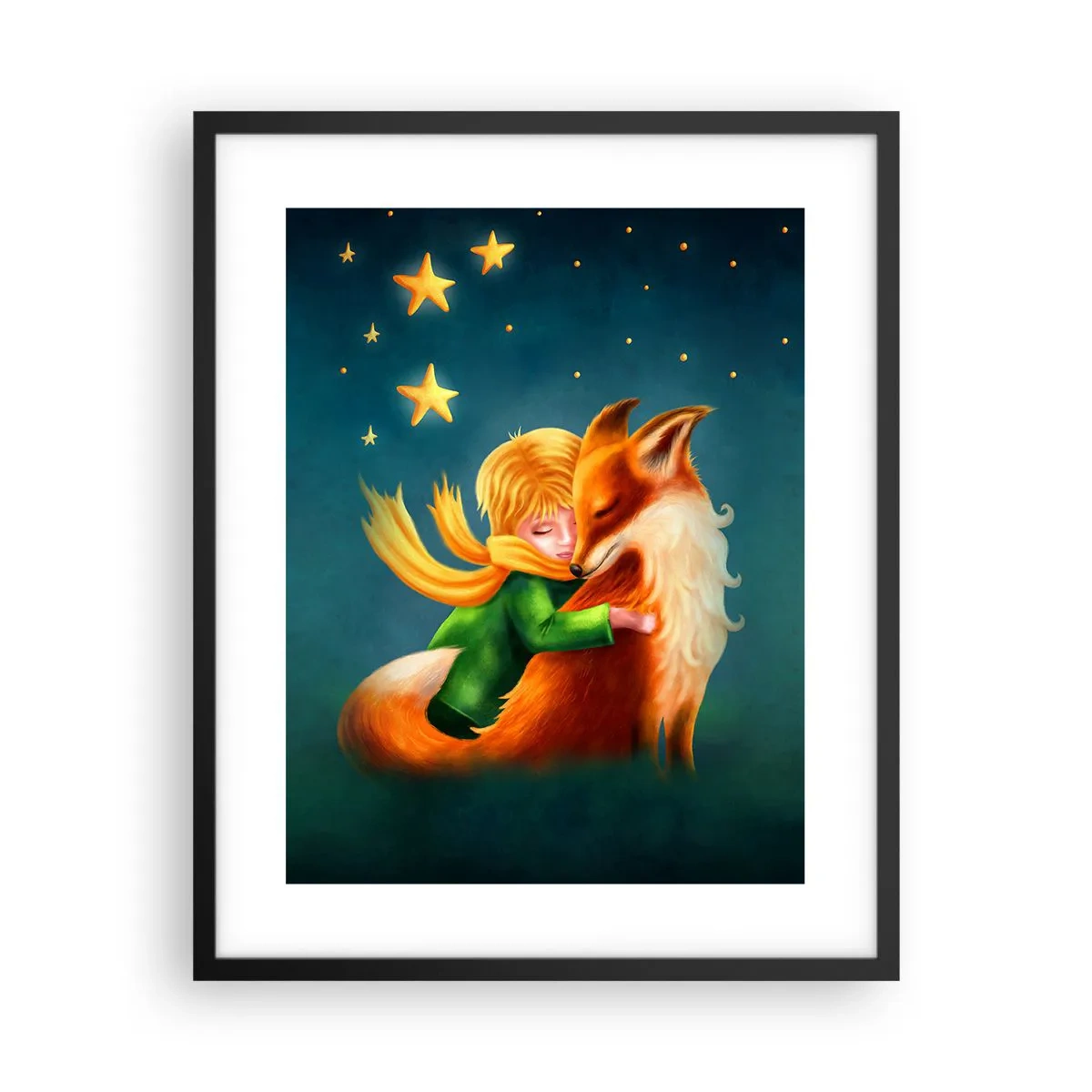 Affiche dans un cadre noir - Poster - Petit Prince - 40x50 cm