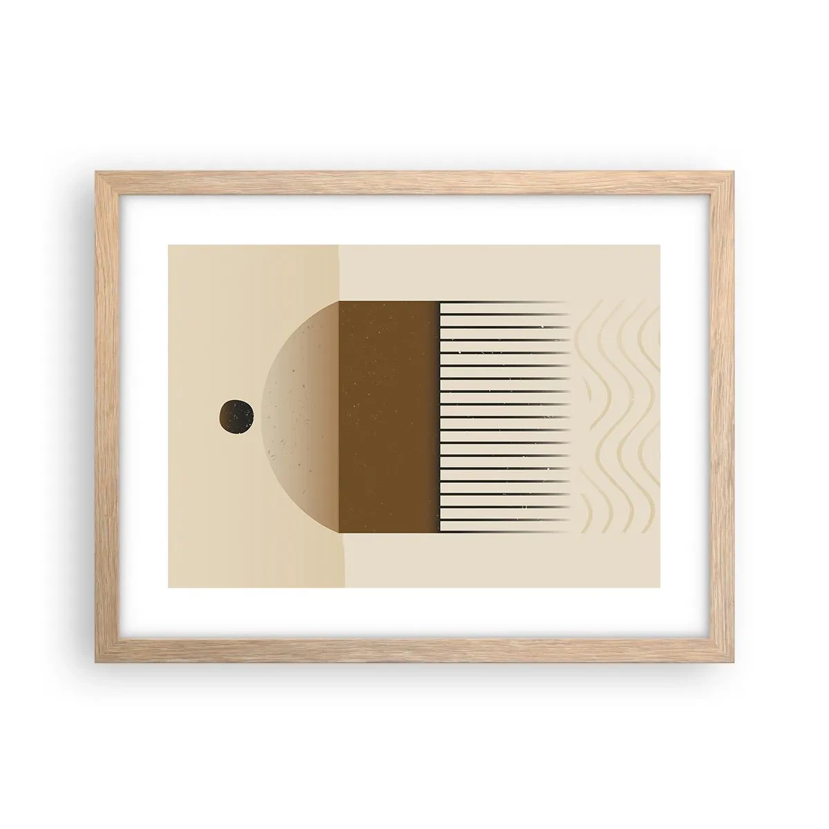 Affiche dans un chêne clair - Poster - Différents états - 40x30 cm