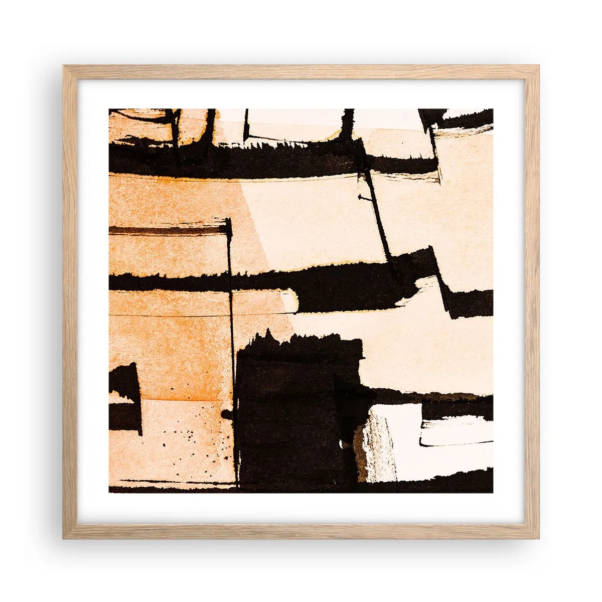 Affiche dans un chêne clair - Poster - De l’ordre malgré tout - 50x50 cm